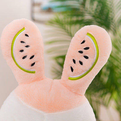 MelonBunny: Kawaii Bunny Plushie with Watermelon Head
