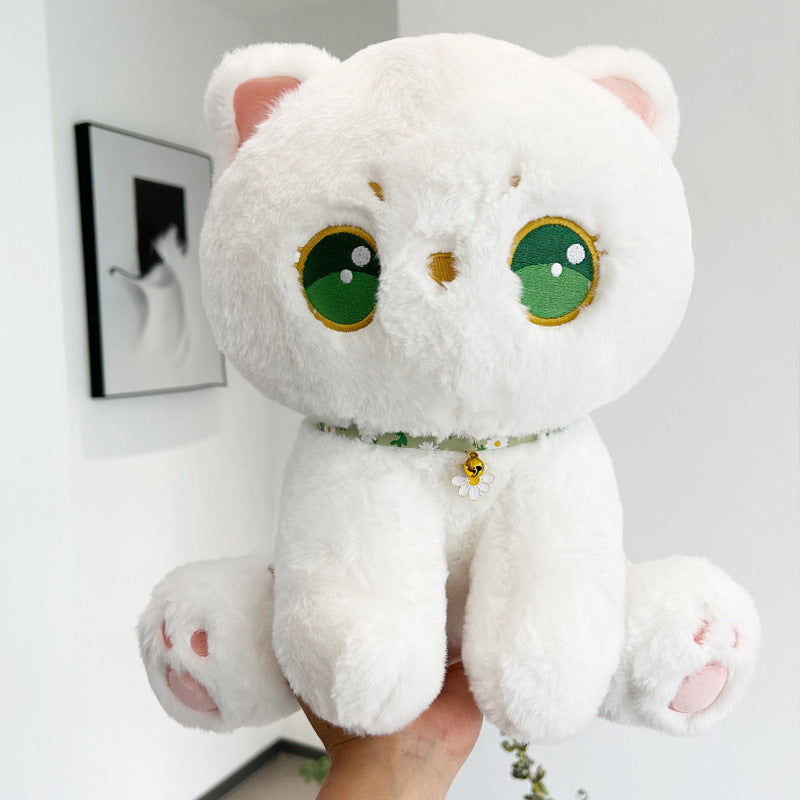 Kokoro: Kawaii White Cat Plushie | Cute Stuffed Animal Cat