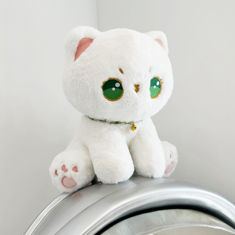 Kokoro: Kawaii White Cat Plushie | Cute Stuffed Animal Cat