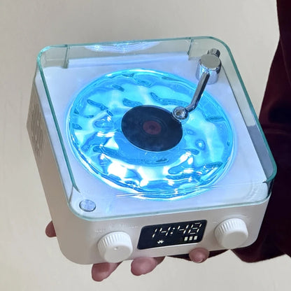 RetroWave: Wavy Vinyl Ocean Turntable Speaker