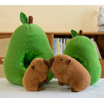 Plush Toy Avocado Capybara Pillow