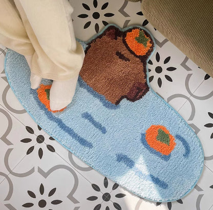 Kawaii Capybara Rug