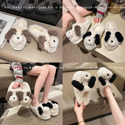 Shop Fuzzy Puppy Plush Slippers | Kawaii Indoor Slippers - Goodlifebean Black Friday Sale | Plushies | Giant Teddy Bear