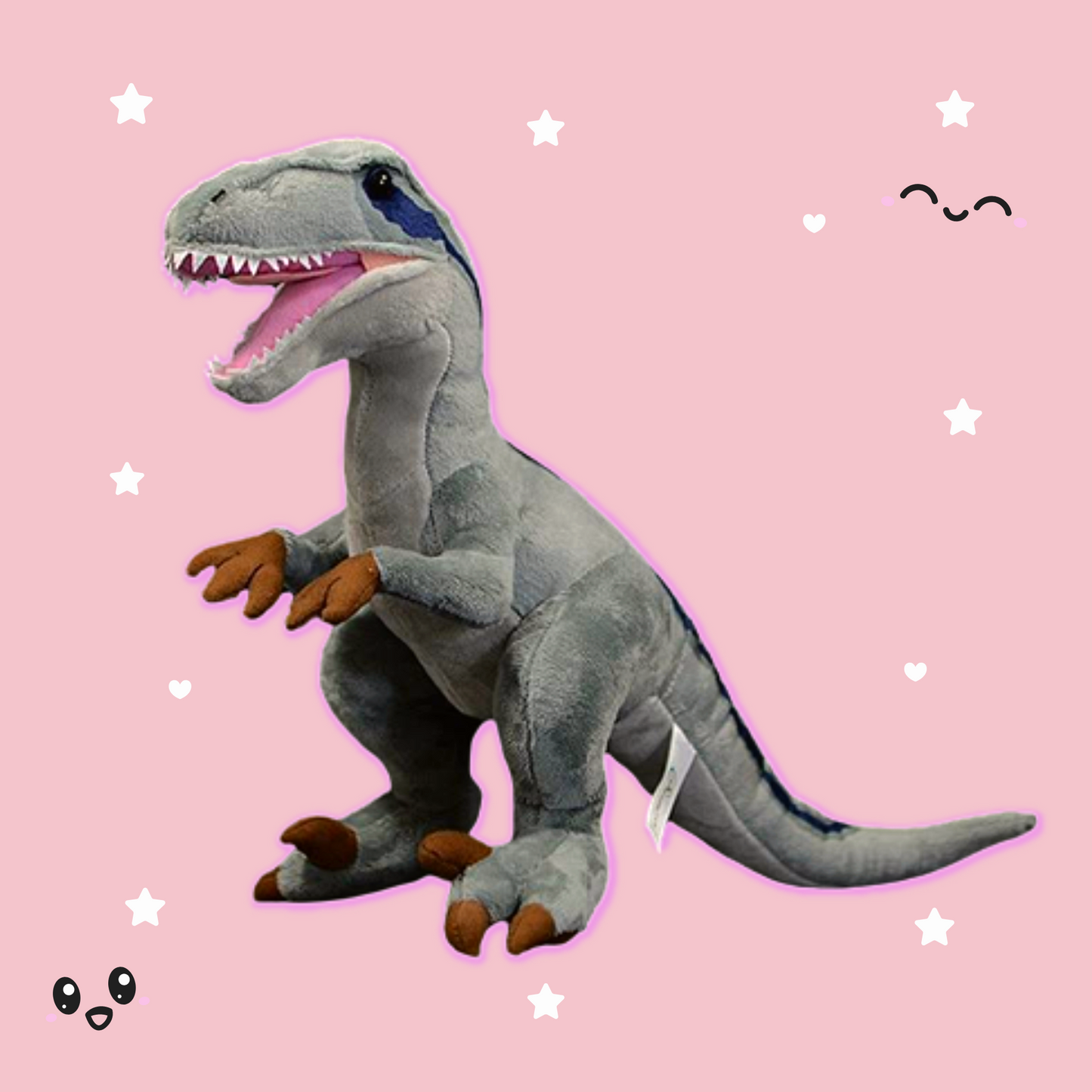 Rex The Velociraptor Plush Toy: Stuffed Dinosaur Animal - Goodlifebean