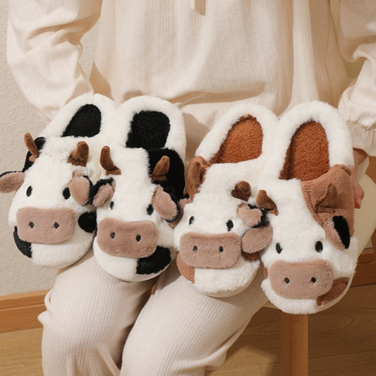 Fluffy Cow Slippers | Cloudy Slippers - Goodlifebean