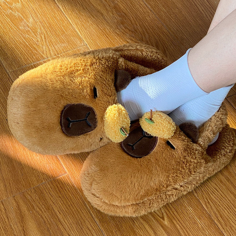 Shop CloudyCapy: Cloudy Capybara Plush Slippers - Goodlifebean Black Friday Sale | Plushies | Giant Teddy Bear