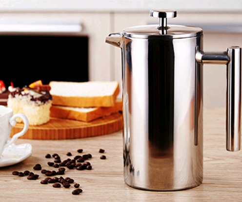 Mira Stainless Steel French Press Coffee Maker | Double Walled Insulated Coffee & Tea