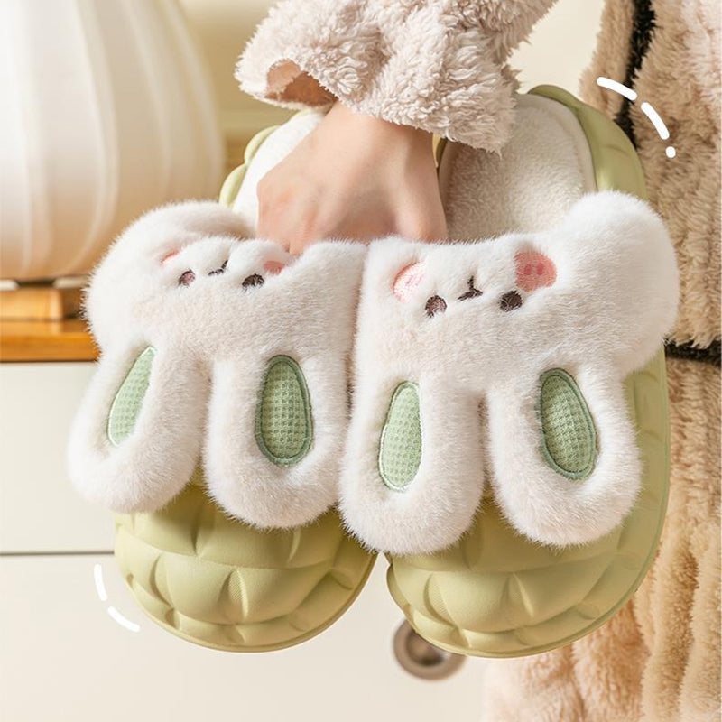 Bunny best sale plush slippers