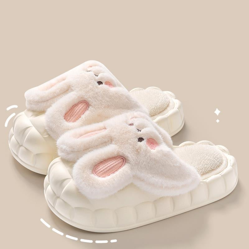 Fluffy Plush Bunny Slippers – Goodlifebean
