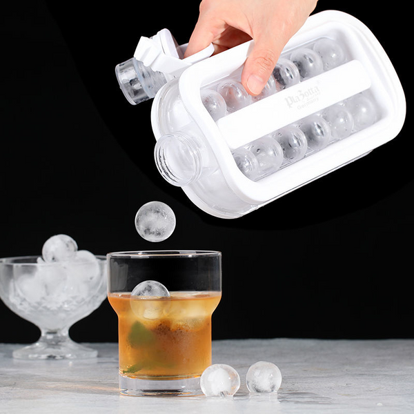 2 In 1 Ice Ball Maker Container Ball with Cap Perfect For Bar & Home Use -  Thebitbag