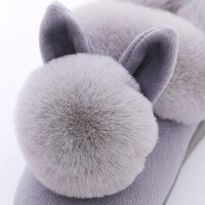 Fluffy bunny sale ear slippers