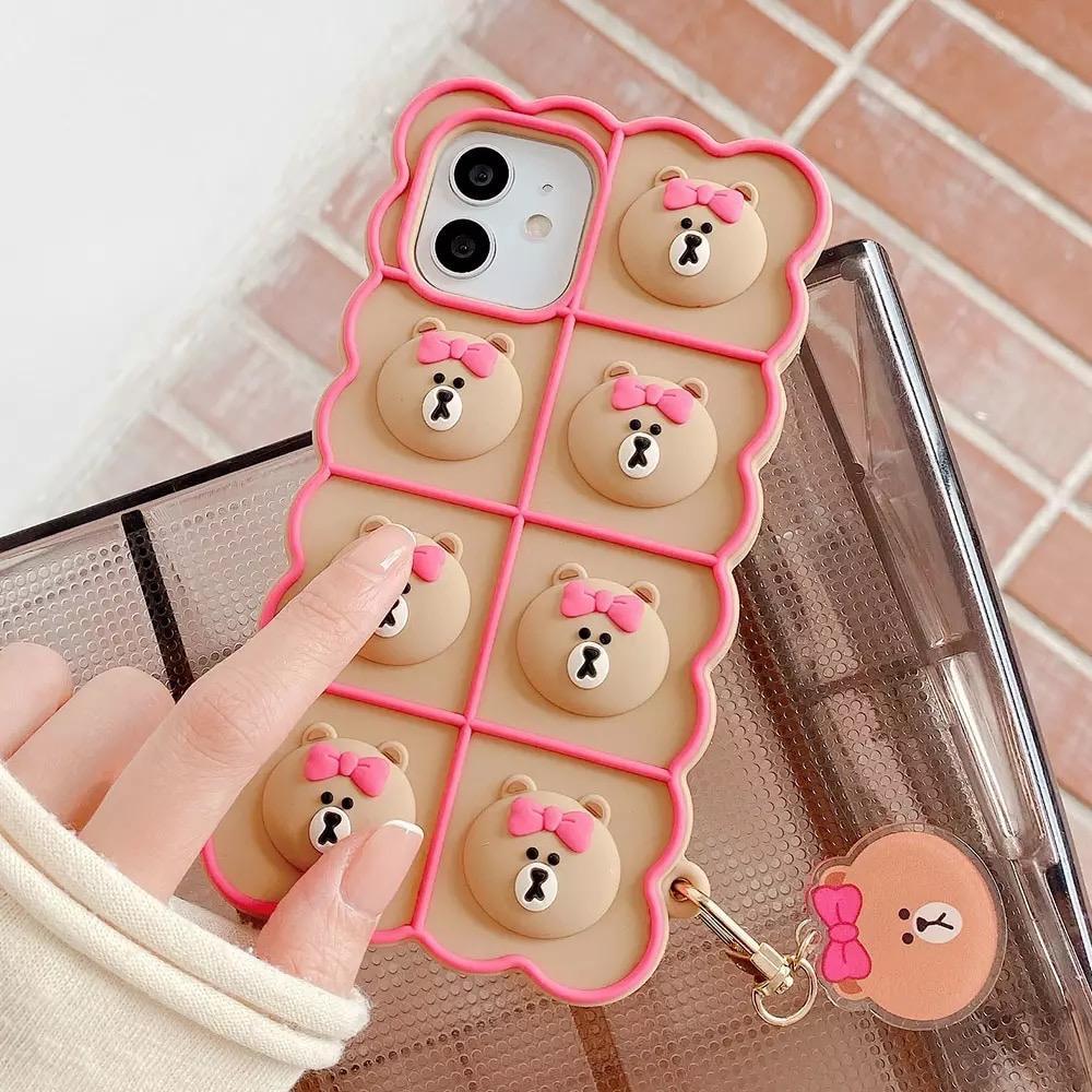 Bear Pop It Phone Case Goodlifebean